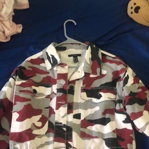 A cropped camo jacket